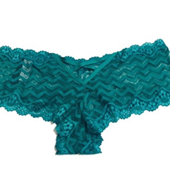 VICTORIA'S  SECRET GREEN LACE CHEEKY PANTY - Picture 1 of 1